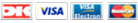 Available credit card options for payment.